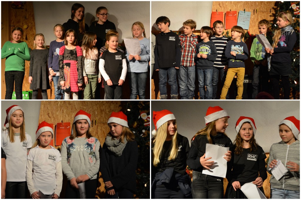 Die D-Mädchen und D-Knaben sangen "In der Weihnachtsbäckerei" und die C-Mädchen trugen das Gedicht "Weihachten" vor.